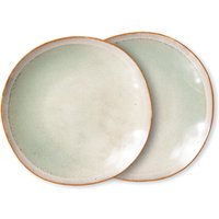 HKliving - 70's Teller, Ø 22 cm, mist (2er-Set) von HKliving