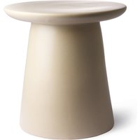 HKliving - Beistelltisch aus Steingut, Ø 40 x H 43 cm, creme / natur von HKliving