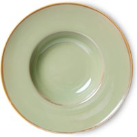 HKliving - Chef Ceramics Pasta Teller, Ø 28 cm, moss green von HKliving