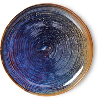 HKliving - Chef Ceramics Teller, Ø 20 cm, rustic blue von HKliving