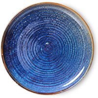 HKliving - Chef Ceramics Teller, Ø 26 cm, rustic blue von HKliving