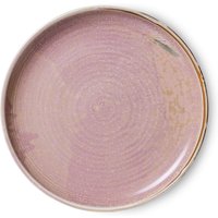 HKliving - Chef Ceramics Teller, Ø 26 cm, rustic pink von HKliving