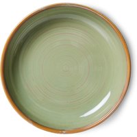 HKliving - Chef Ceramics tiefer Teller, Ø 21,5 cm, moss green von HKliving
