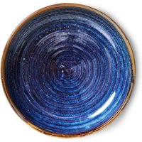 HKliving - Chef Ceramics tiefer Teller, Ø 21,5 cm, rustic blue von HKliving