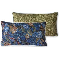 HKliving - DORIS Vintage Kissen, 35 x 60 cm, blau von HKliving