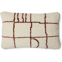 HKliving - Easy Wollkissen, 40 x 60 cm, creme / rost von HKliving