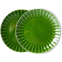 HKliving - Emeralds Teller, Ø 27 cm, grün (2er-Set) von HKliving