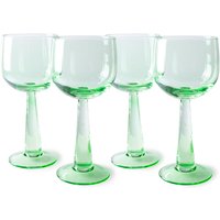 HKliving - Emeralds Weinglas, 200 ml, fern green (4er-Set) von HKliving