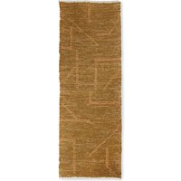 HKliving - Handgewebter Teppich Baumwolle, 70 x 200 cm, mustard / honey von HKliving