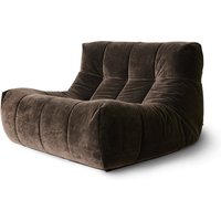 HKliving - Lazy Lounge Chair, roxal velvet espresso von HKliving