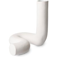 HKliving - Objects Twisted Vase, H 26 cm, matt white von HKliving