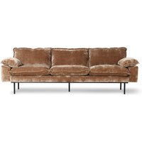 HKliving - Retro Sofa, 4-Sitzer, Samt Cord, aged gold von HKliving