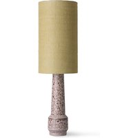 HKliving - Retro Tischleuchtenfuß, H 45 cm, braun + Lampenschirm Jute, Ø 22 cm, jade green von HKliving