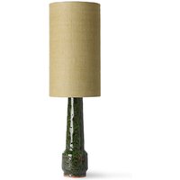 HKliving - Retro Tischleuchtenfuß, H 45 cm, lava green + Lampenschirm Jute, Ø 22 cm, jade green von HKliving