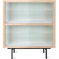 HKliving - Schrank mit geripptem Glas, Esche natur von HKliving