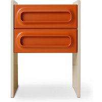 HKliving - Space Nachttisch, orange / cream von HKliving