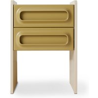 HKliving - Space Nachttisch, sage / cream von HKliving