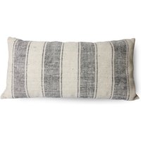 HKliving - Striped Kissen, breite Streifen, blau / beige von HKliving