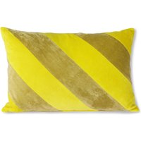 HKliving - Striped Samt-Kissen, 40 x 60 cm, gelb / grün von HKliving