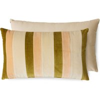 HKliving - Striped Samt-Kissen, 60 x 35 cm, fields von HKliving