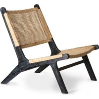 HKliving - Webbing Lounge Chair, schwarz / natur von HKliving