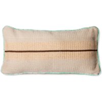 HKliving - Wollkissen handgewebt, 38 x 74 cm, braun / cream von HKliving