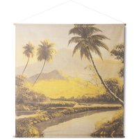 HKliving - XXL Jungle Wandbild, 154 x 154 cm, gelb von HKliving