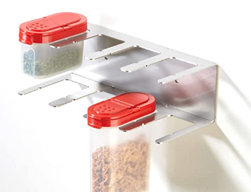 HL-Perfektion-in-Edelstahl Gewürzregal II Wahl für 4 Gewürzriesen u. 4 Gewürzzwerge aus Edelstahl in Silber, 23 cm x 8 cm x 1 cm, für Küche, Wohnwagen oder Wohnmobil HL-Perfektion-in-Edelstahl Gewürzregal II Wahl für 4 Gewürzriesen u. 4 Gewürzzwerge aus Edelstahl in Silber, 23 cm x 8 cm x 1 cm, für Küche, Wohnwagen oder Wohnmobil von HL-Perfektion-in-Edelstahl