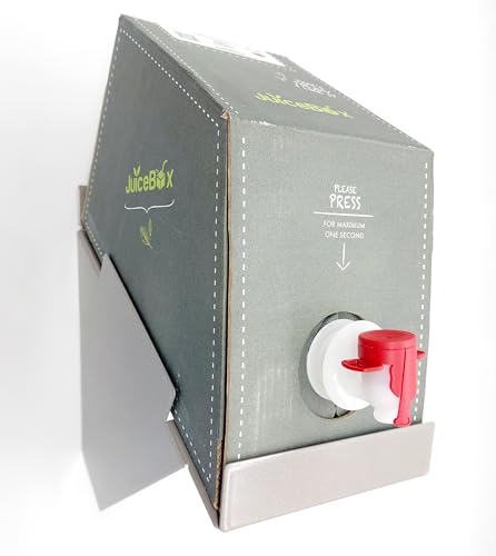 HL-Perfektion-in-Edelstahl Halter kompatibel für eine Juice Box Sirup Getränkeboxe Ordnung Aufbewahrung Ausschankhilfe Wandregal Beschichtet Glitzerlack Stahlblech 13cm x21cm x23cm von HL-Perfektion-in-Edelstahl