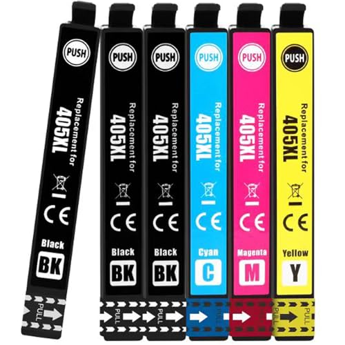 HL4win 405XL Multipack Tintenpatrone Kompatibel für Epson 405 405XL Ersatz fur Workforce Pro WF-3820DWF WF-3825DWF WF-4830DTWF WF-4820DWF WF-4825DWF Workforce WF-7840DTWF WF-7830DTWF WF-7835DTWF von HL4win