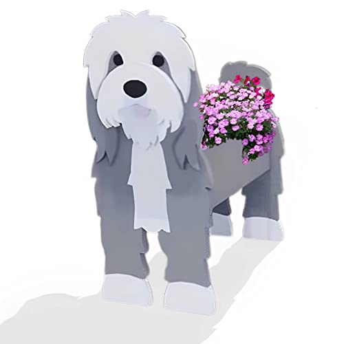 HLASMSPE Schäferhund Pflanzgefäß Pflanztopf, Blumentopf für Gartendekoration, kleine Welpen Geschenke für Frauen, Hundeform Pflanzenbehälter Halter Hund Aufbewahrungsbox, 43 x 25 cm HLASMSPE Schäferhund Pflanzgefäß Pflanztopf, Blumentopf für Gartendekoration, kleine Welpen Geschenke für Frauen, Hundeform Pflanzenbehälter Halter Hund Aufbewahrungsbox, 43 x 25 cm von HLASMSPE
