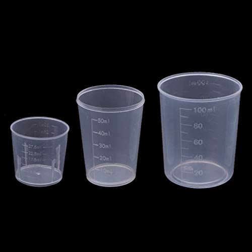3 Stück/Set Miniaturfarbe Epoxidharz Mischbecher Messbecher für Harz Epoxy Skala für Kunst Messlöffel Löffel 3 Stück/Set Miniaturfarbe Epoxidharz Mischbecher Messbecher für Harz Epoxy Skala für Kunst Messlöffel Löffel von HLBEST