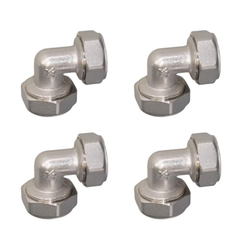Druckluftleitungsschlauch, 1,9 cm, Metallrohrverschraubung, Adapter, einfach zu installieren, Metallrohr, Winkelgelenk, einfache Handhabung, Druckluftleitungsschlauch, 4 Stück Druckluftleitungsschlauch, 1,9 cm, Metallrohrverschraubung, Adapter, einfach zu installieren, Metallrohr, Winkelgelenk, einfache Handhabung, Druckluftleitungsschlauch, 4 Stück von HLBEST