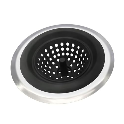 Gummi-Spülbeckenfilter mit Stahldesigns, Lebensmittelabfallfänger, einfache Installation für effizienten Abwasserschutz und einfache Reinigung, Küchenspüle von HLBEST