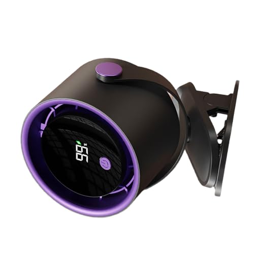 HLBEST Digitaler Display-Desktop-Fernbedienungsventilator, 360-Grad-Drehung, verstellbarer Clip-On-Ventilator, Büro, schnelle Geschwindigkeit, leistungsstark, leiser Clip mit LED-Bildschirm von HLBEST