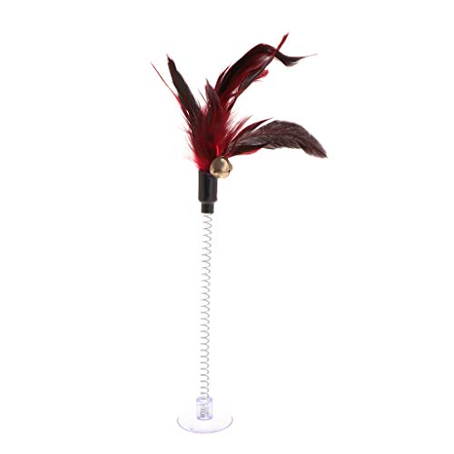 HLBEST Für Katzenfederspielzeug Mit Saugnapfbecher Kätzchen Feder Teaser Spielzeug Lustig Interaktiv Für Katzen Haustierkugeln Plastik von HLBEST