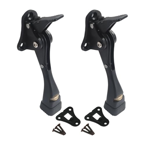 Metall-Türstopper, verstellbar, Wandschutz, Türhalter mit rutschfester Gummispitze, verstellbare Halterung mit rutschfester Gummispitze, 2 Stück Metall-Türstopper, verstellbar, Wandschutz, Türhalter mit rutschfester Gummispitze, verstellbare Halterung mit rutschfester Gummispitze, 2 Stück von HLBEST