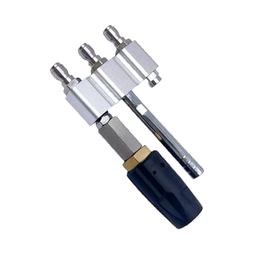 Multifunktionale verstellbare Düse mit langer Reichweite, 6,35 mm Schnellanschluss für Reinigungsaufgaben mit Hochdruckreiniger, Dreifachdüsenspitze für Hochdruckreiniger Multifunktionale verstellbare Düse mit langer Reichweite, 6,35 mm Schnellanschluss für Reinigungsaufgaben mit Hochdruckreiniger, Dreifachdüsenspitze für Hochdruckreiniger von HLBEST
