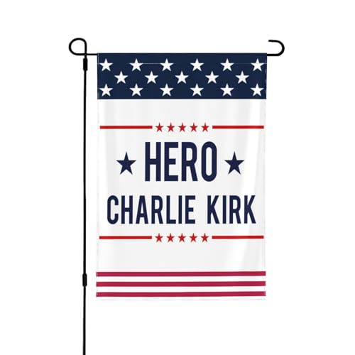 12x18 Rest In Peace Charlie Kirk Gartenflagge Republikaner Tribut Charlie 2025 Flaggen Dekoratives Hofschild für Außenterrasse Rasen von HLBSDM