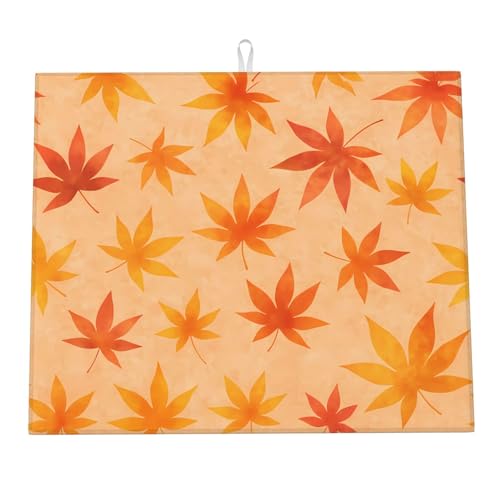 Abtropfmatte für die Küchentheke, Herbst-Ahornblatt, Thanksgiving, Mikrofaser-Abtropfmatten, Küchenarbeitsplattenschutz, saugfähiges Abtropfgestell für Kaffeebar, 40,6 x 45,7 cm Abtropfmatte für die Küchentheke, Herbst-Ahornblatt, Thanksgiving, Mikrofaser-Abtropfmatten, Küchenarbeitsplattenschutz, saugfähiges Abtropfgestell für Kaffeebar, 40,6 x 45,7 cm von HLBSDM