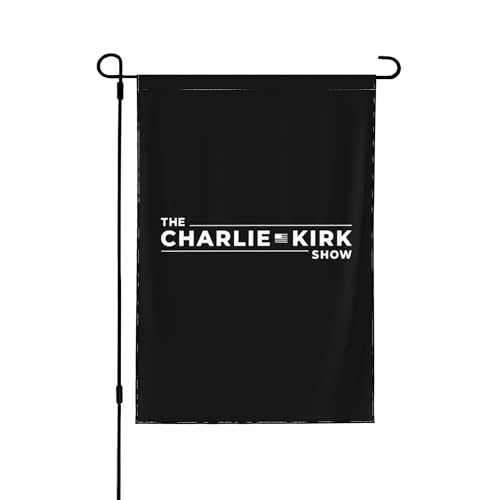 Die Charlie Kirk Show Gartenflagge, doppelseitig, Hofflaggen, Hausbanner, Schild, 31,8 x 45,7 cm von HLBSDM