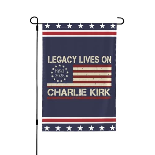 Legacy Lives On Charlie Kirk Gartenflagge RIP Charlie Kirk Flaggen für draußen 12x18 Zoll doppelseitige Hofschilddekorationen XD664 Legacy Lives On Charlie Kirk Gartenflagge RIP Charlie Kirk Flaggen für draußen 12x18 Zoll doppelseitige Hofschilddekorationen XD664 von HLBSDM