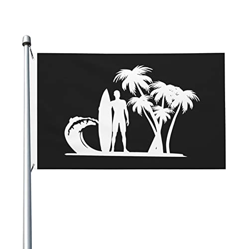 Surfer Palm Bäume Flagge 3x5 Ft Outdoor Dekoration Banner Hof Flagge für Home Garten von HLBSDM