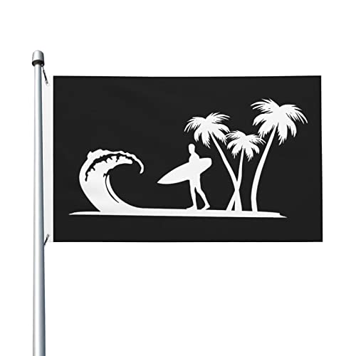 Surfer Palm Bäume Flagge 3x5 Ft Outdoor Dekoration Banner Hof Flagge für Home Garten von HLBSDM