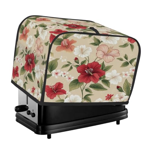 Toasterabdeckung für 2 Scheiben, Rot, Rosa, Weiß, Blume, Grünes Blatt, universeller, staubdichter und wasserdichter Toasterschutz, kratzfester Stoff für Küchengeräte Toasterabdeckung für 2 Scheiben, Rot, Rosa, Weiß, Blume, Grünes Blatt, universeller, staubdichter und wasserdichter Toasterschutz, kratzfester Stoff für Küchengeräte von HLBSDM