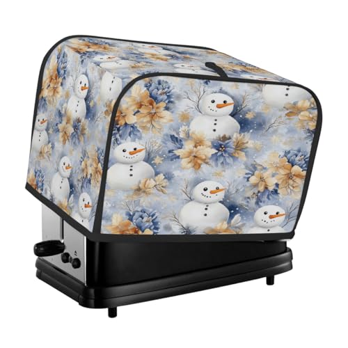 Toasterabdeckung für 2 Scheiben, Schneemann, Blau, Gold, Blume, universell, staubdicht, wasserdicht, Toasterschutz, kratzfester Stoff für Küchengeräte Toasterabdeckung für 2 Scheiben, Schneemann, Blau, Gold, Blume, universell, staubdicht, wasserdicht, Toasterschutz, kratzfester Stoff für Küchengeräte von HLBSDM