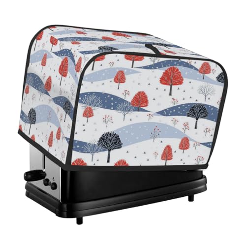 Toasterabdeckung für 2 Scheiben, rot und schwarz, Baum, Berg, universeller staubdichter und wasserdichter Toasterschutz, kratzfester Stoff für Küchengeräte Toasterabdeckung für 2 Scheiben, rot und schwarz, Baum, Berg, universeller staubdichter und wasserdichter Toasterschutz, kratzfester Stoff für Küchengeräte von HLBSDM