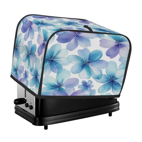 Toasterabdeckung für 4 Scheiben, Tintenblau/Lila Blume, universeller, staubdichter und wasserdichter Toasterschutz, kratzfester Stoff für Küchengeräte Toasterabdeckung für 4 Scheiben, Tintenblau/Lila Blume, universeller, staubdichter und wasserdichter Toasterschutz, kratzfester Stoff für Küchengeräte von HLBSDM