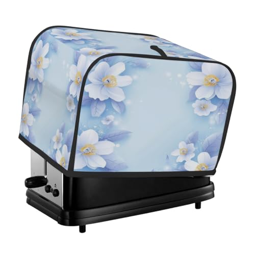 Toasterabdeckung für 4 Scheiben, weiße Blume, gelbe Staubblätter, universeller staubdichter und wasserdichter Toasterschutz, kratzfester Stoff für Küchengeräte Toasterabdeckung für 4 Scheiben, weiße Blume, gelbe Staubblätter, universeller staubdichter und wasserdichter Toasterschutz, kratzfester Stoff für Küchengeräte von HLBSDM