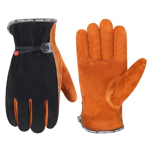 HLDD HANDLANDY Leder-Arbeitshandschuhe für Männer & Frauen – Rindleder-Garten- und Schweisshandschuhe HLDD HANDLANDY Leder-Arbeitshandschuhe für Männer & Frauen – Rindleder-Garten- und Schweisshandschuhe von HLDD HANDLANDY